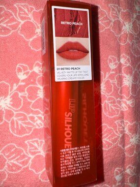 I'm Meme Lip Silhouette Matte Velvet Tint 01 Retro Peach Made in Korea Long Wear